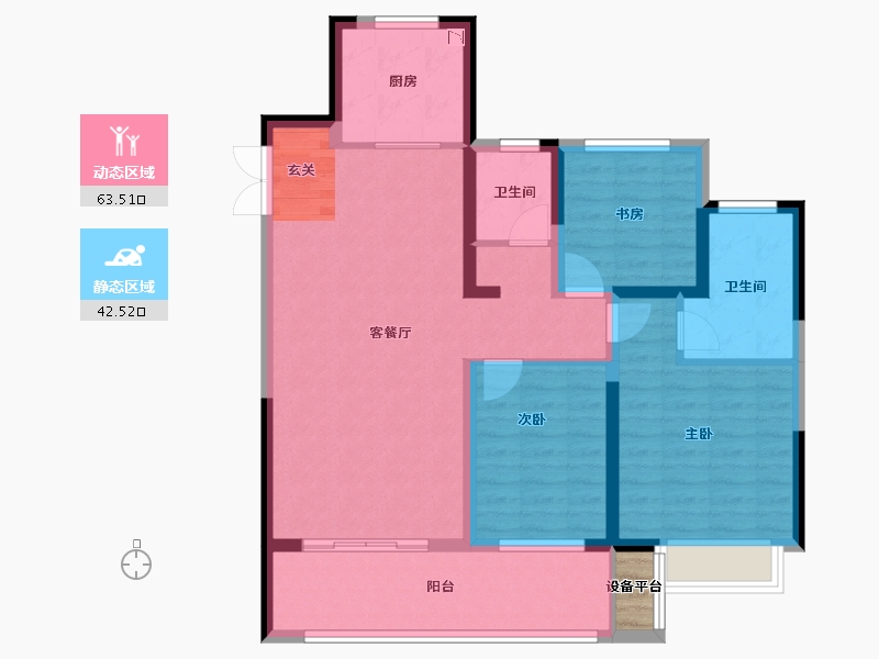 江苏省-常州市-孟河嘉宏MOOCstar星光城-95.88-户型库-动静分区