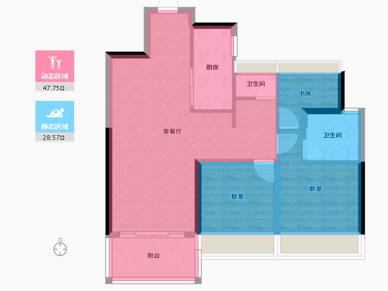 湖北省-十堰市-大家十里桃源-68.09-户型库-动静分区