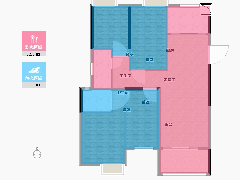 湖北省-黄石市-黄石文鑫城玺-112.00-户型库-动静分区