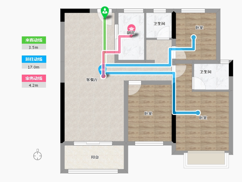 湖北省-孝感市-汉川雍豪府-84.18-户型库-动静线