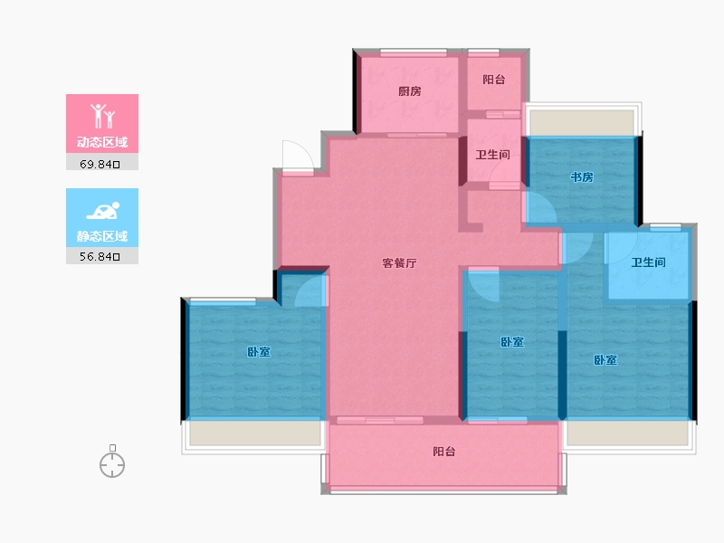 湖北省-十堰市-大家十里桃源-113.01-户型库-动静分区