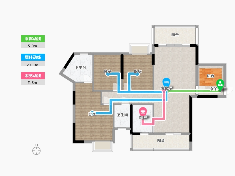 湖南省-湘潭市-银港国际-108.31-户型库-动静线