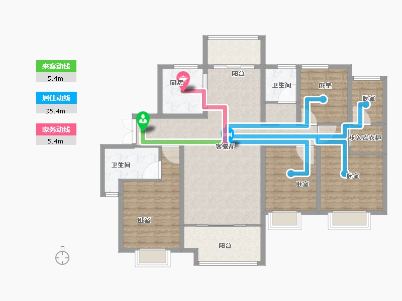 湖北省-襄阳市-湖北交投颐和华府-130.00-户型库-动静线