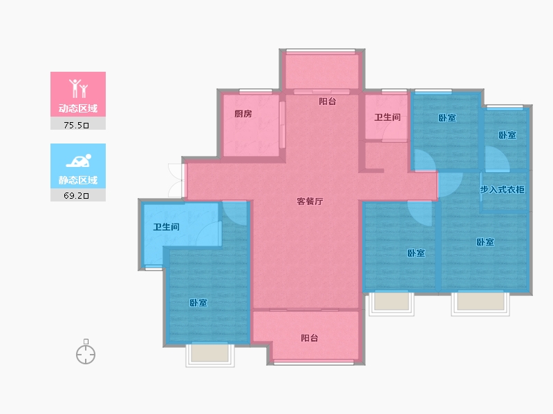 湖北省-襄阳市-湖北交投颐和华府-130.00-户型库-动静分区