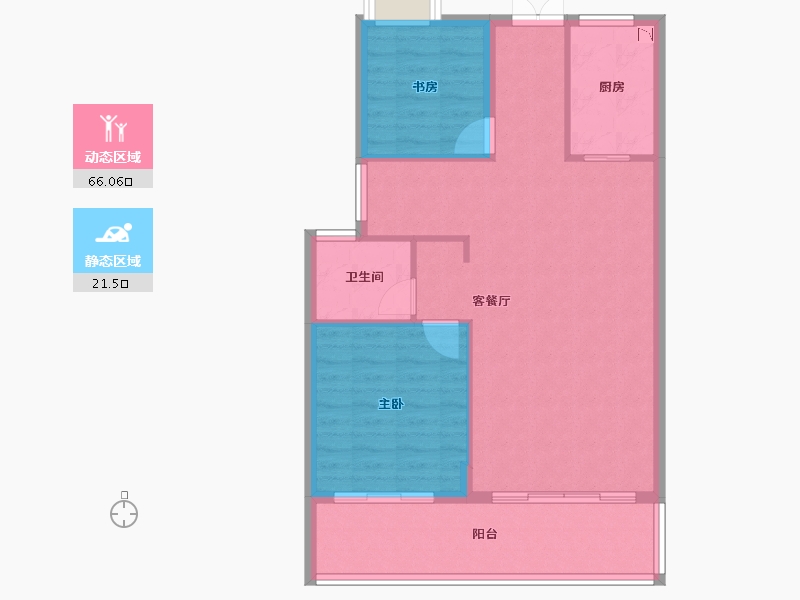 福建省-厦门市-海晟颐翔湾-79.97-户型库-动静分区