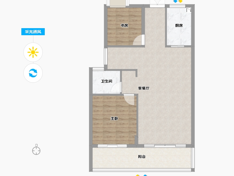 福建省-厦门市-海晟颐翔湾-79.97-户型库-采光通风