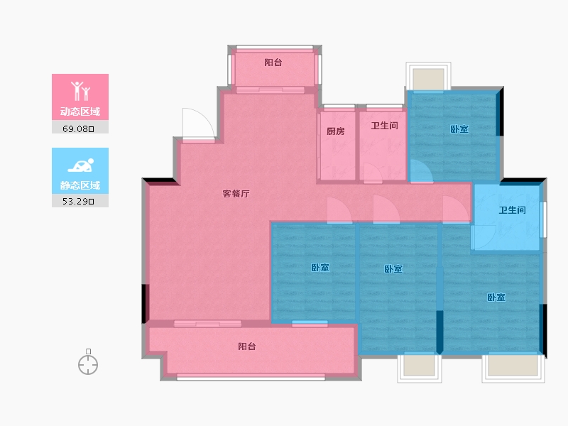 湖北省-黄冈市-广济府-111.29-户型库-动静分区