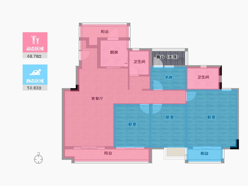 湖北省-咸宁市-联投梓山郡-111.20-户型库-动静分区