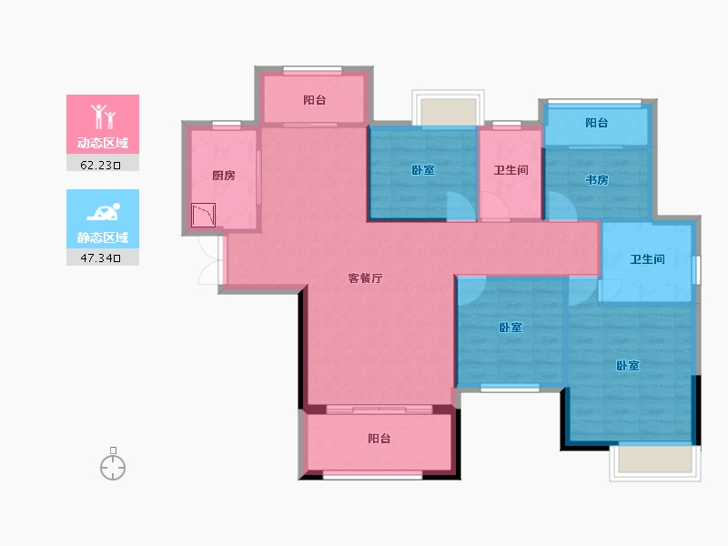 湖南省-株洲市-华晨神农府-99.23-户型库-动静分区