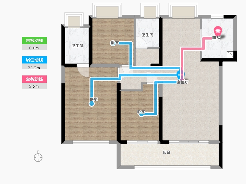 湖北省-武汉市-保利星河九洲星耀-101.00-户型库-动静线