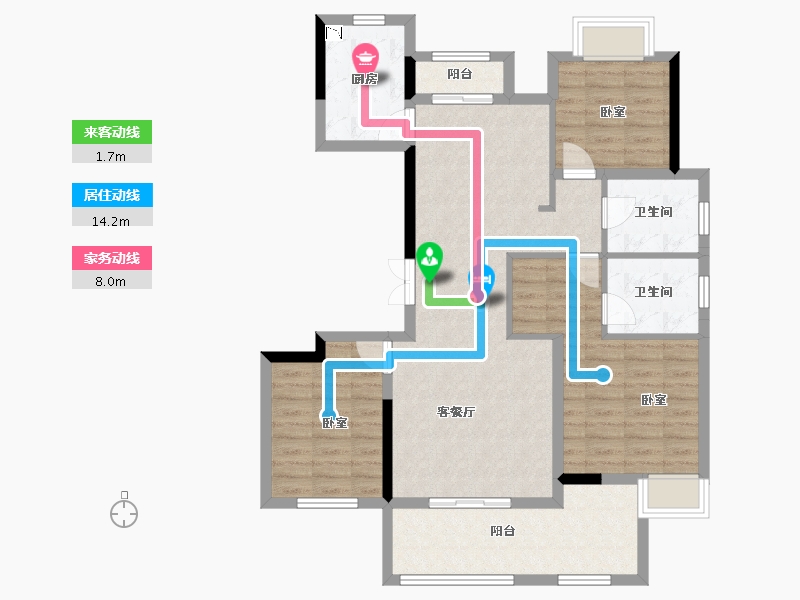 湖北省-孝感市-隆盛华廷-96.40-户型库-动静线