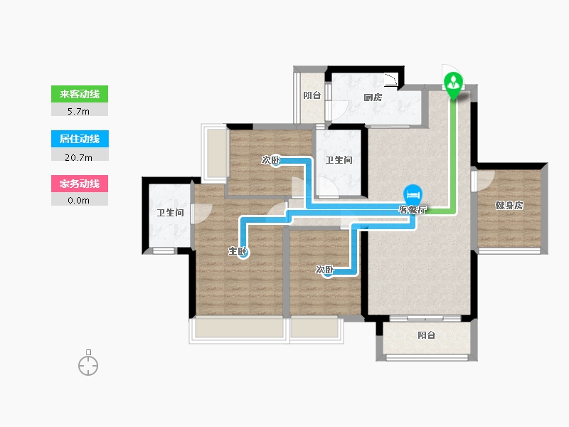 广东省-佛山市-三水冠军城-96.96-户型库-动静线