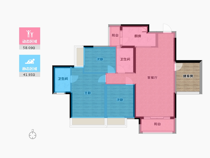 广东省-佛山市-三水冠军城-96.96-户型库-动静分区