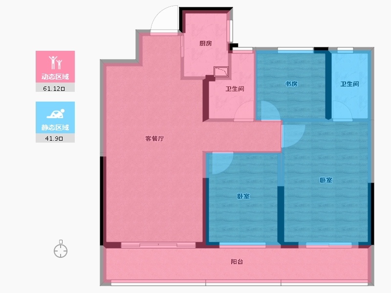 湖北省-孝感市-星河郡-92.28-户型库-动静分区