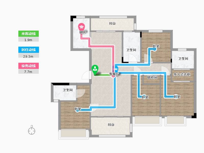 湖南省-衡阳市-耀江·西湖湾-120.00-户型库-动静线