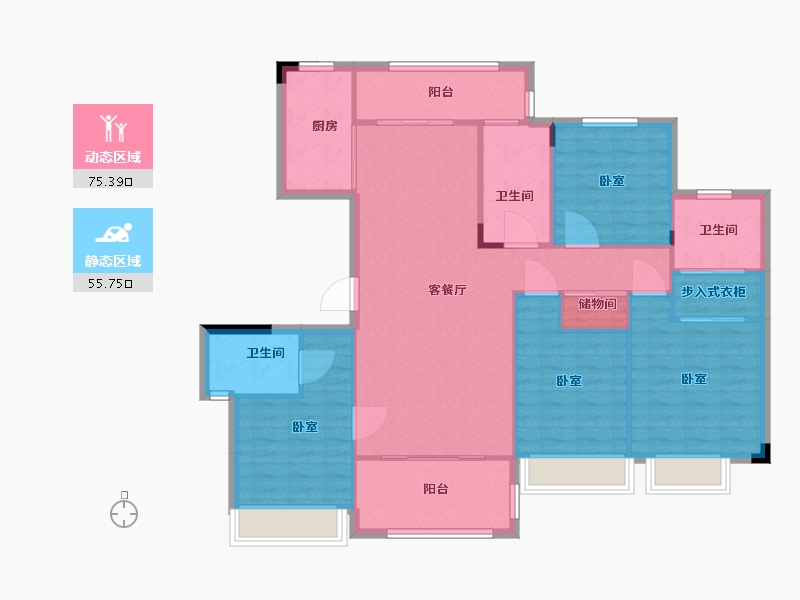 湖南省-衡阳市-耀江·西湖湾-120.00-户型库-动静分区