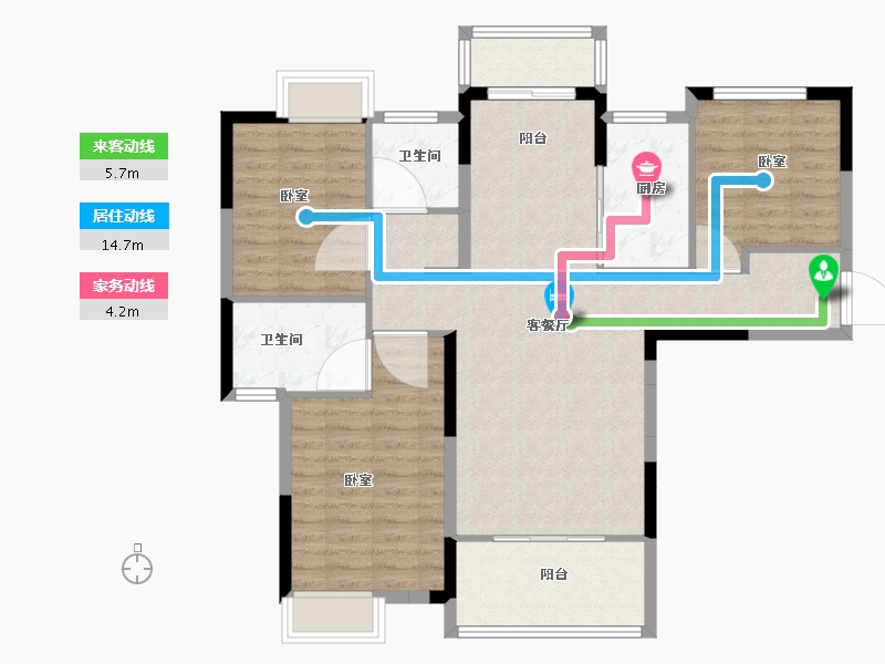 湖北省-襄阳市-湖北交投颐和华府-100.00-户型库-动静线