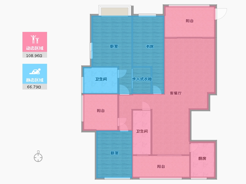 湖南省-常德市-南金城-163.33-户型库-动静分区