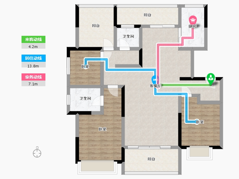 江苏省-苏州市-金辉•浅湾雅苑-112.01-户型库-动静线