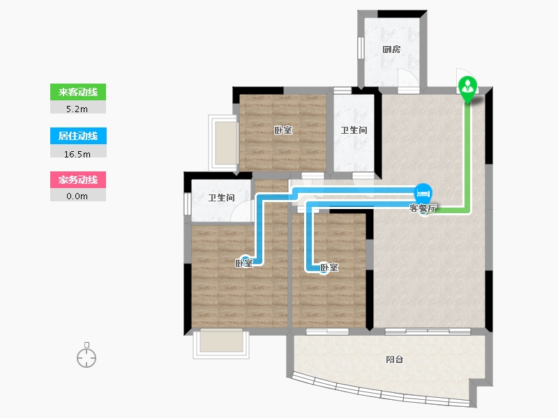 湖南省-湘潭市-银港国际-95.10-户型库-动静线