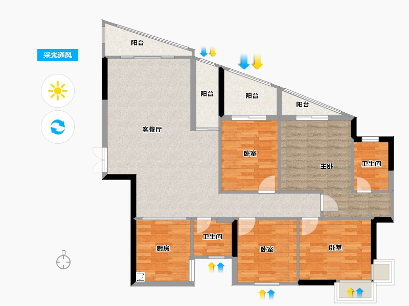 广西壮族自治区-百色市-建通逸品珑景湾-109.17-户型库-采光通风