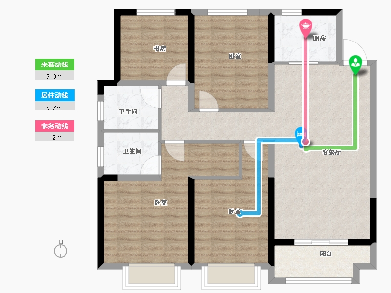 湖北省-黄冈市-升华·翡翠公馆-101.61-户型库-动静线