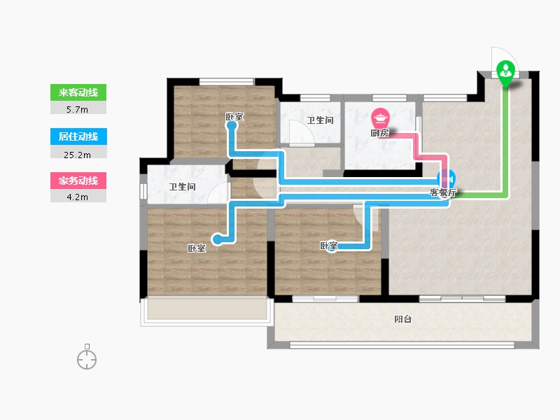 湖北省-黄冈市-升华·翡翠公馆-101.71-户型库-动静线