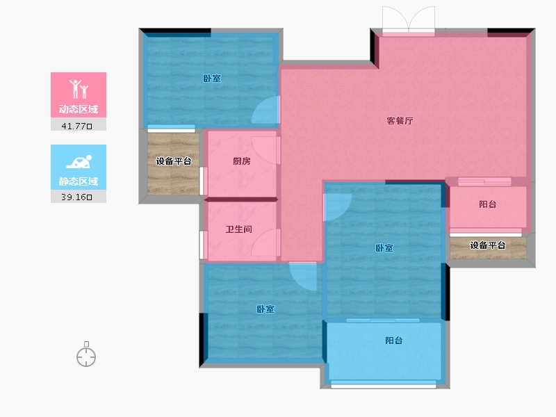 湖南省-株洲市-学府港湾二期-77.47-户型库-动静分区