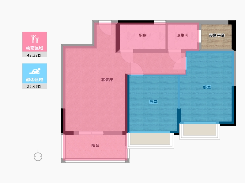 河南省-许昌市-万山·运河绿都-64.00-户型库-动静分区