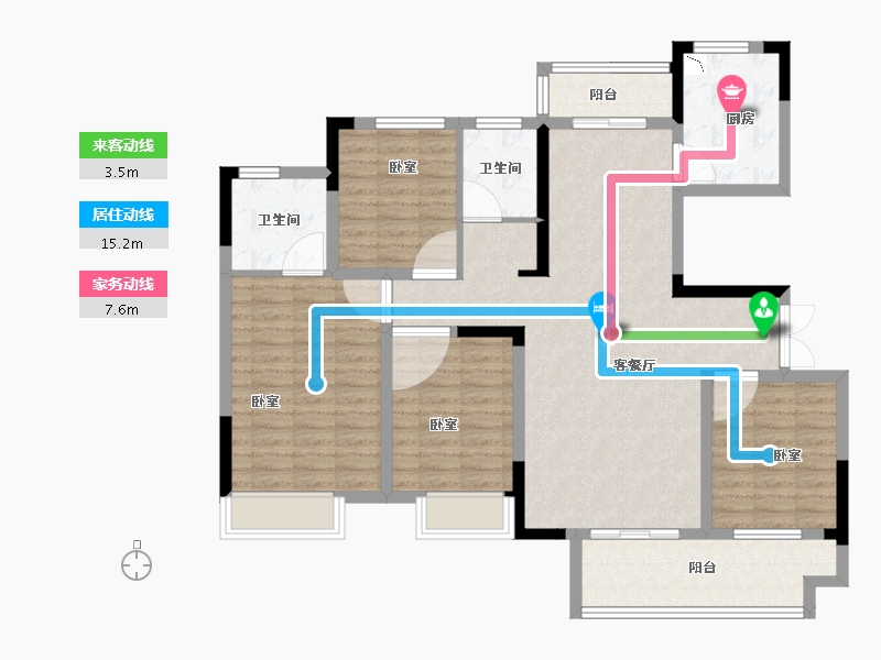 河南省-商丘市-柘城建业幸福里-115.00-户型库-动静线