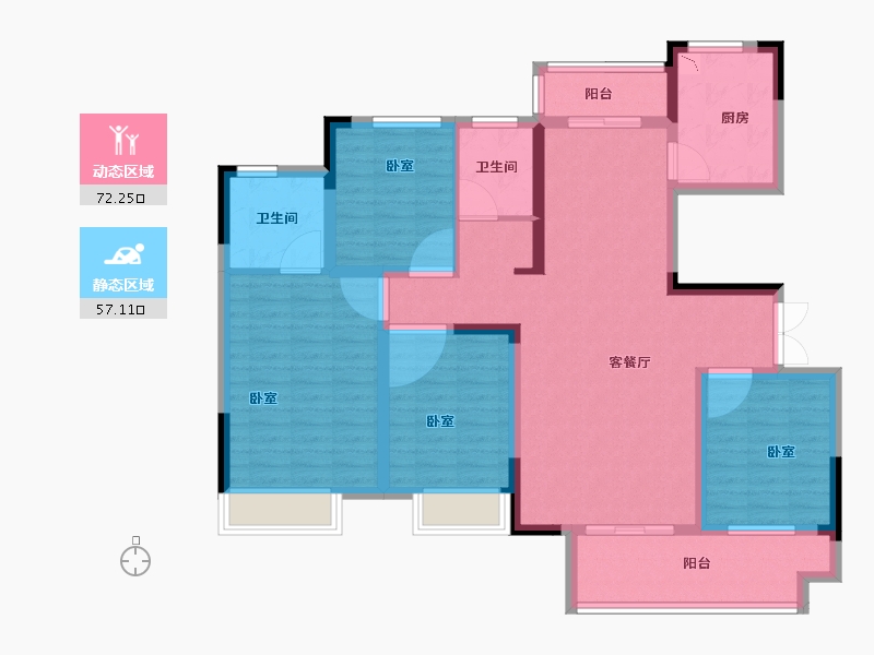 河南省-商丘市-柘城建业幸福里-115.00-户型库-动静分区