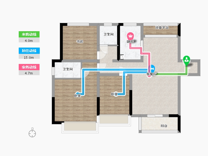 河南省-许昌市-万山·运河绿都-92.00-户型库-动静线