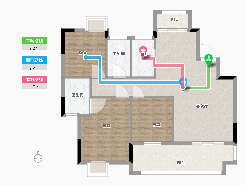 湖北省-黄冈市-广济府-95.42-户型库-动静线