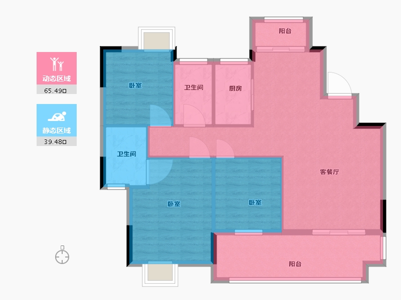 湖北省-黄冈市-广济府-95.42-户型库-动静分区