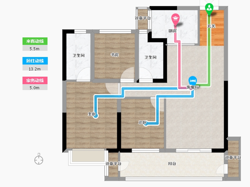 江苏省-常州市-孟河嘉宏MOOCstar星光城-93.01-户型库-动静线