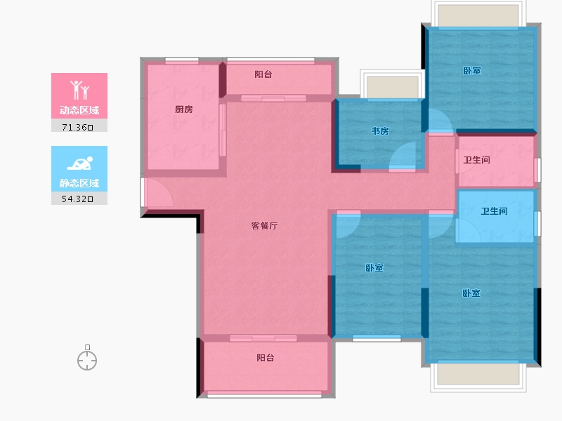 湖北省-孝感市-汉川雍豪府-112.00-户型库-动静分区