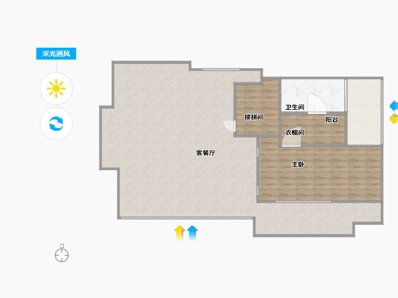 山东省-淄博市-华润中央公园-123.00-户型库-采光通风