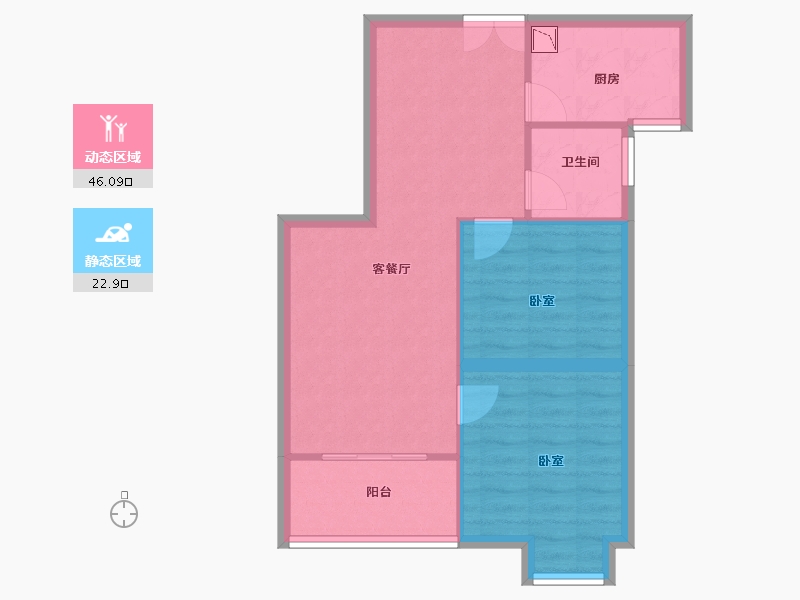 湖北省-咸宁市-桂泉花园-62.10-户型库-动静分区