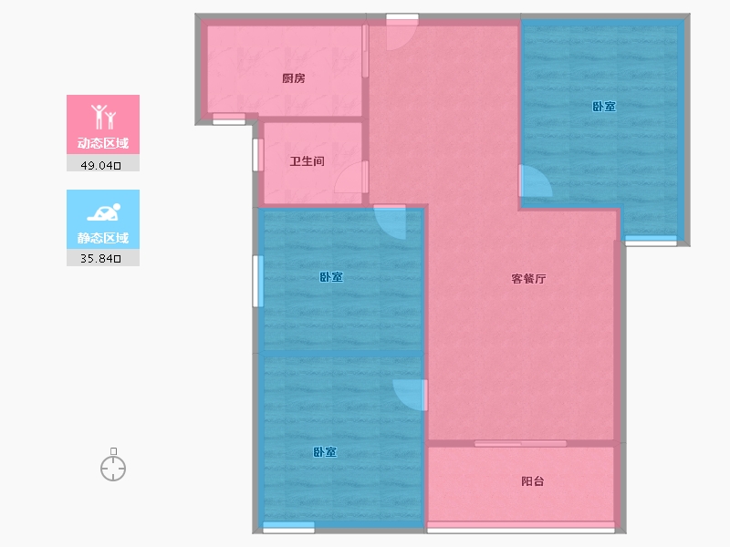 湖北省-咸宁市-桂泉花园-77.50-户型库-动静分区