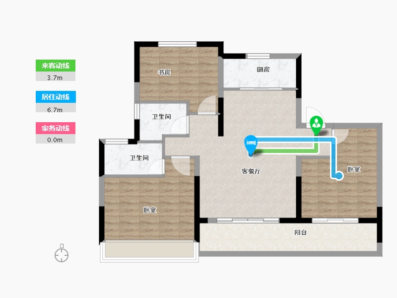 湖北省-黄冈市-升华·翡翠公馆-96.15-户型库-动静线