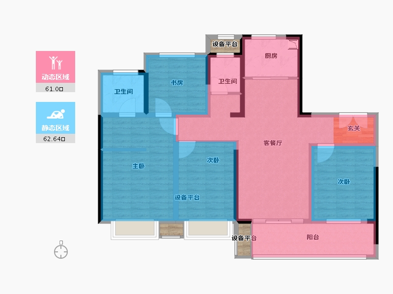 江苏省-常州市-孟河嘉宏MOOCstar星光城-112.74-户型库-动静分区