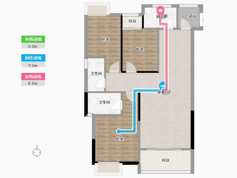 湖南省-株洲市-学府港湾二期-94.19-户型库-动静线