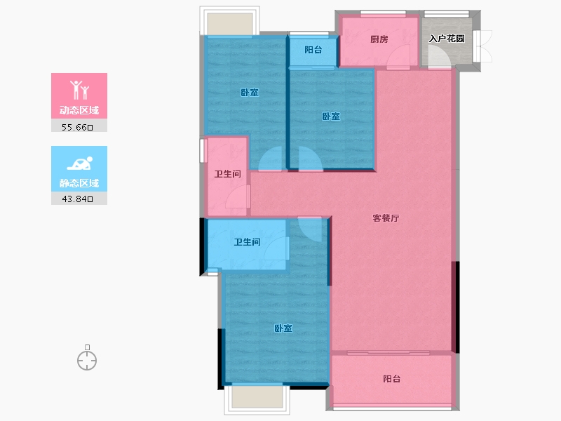 湖南省-株洲市-学府港湾二期-94.19-户型库-动静分区