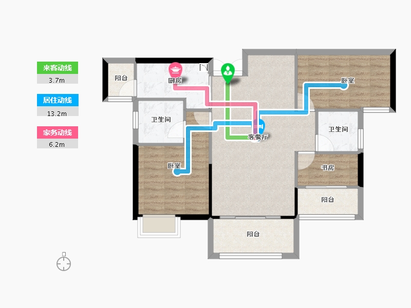 湖南省-株洲市-华晨神农府-83.33-户型库-动静线