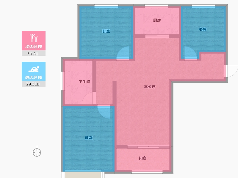 河南省-郑州市-润丰新尚-88.00-户型库-动静分区