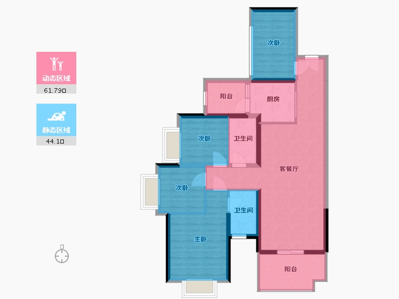 广东省-湛江市-公园一号-94.24-户型库-动静分区