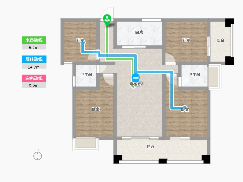 湖北省-宜昌市-平湖天下观山水A区-99.03-户型库-动静线