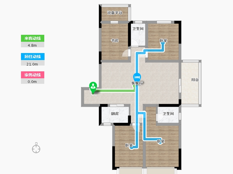 河南省-许昌市-万山·运河绿都-106.00-户型库-动静线