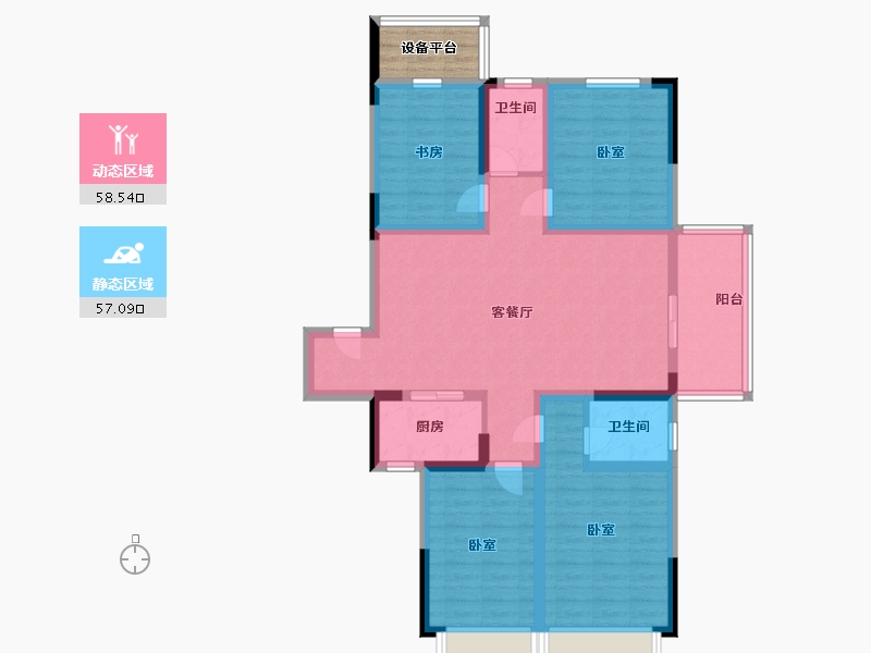 河南省-许昌市-万山·运河绿都-106.00-户型库-动静分区