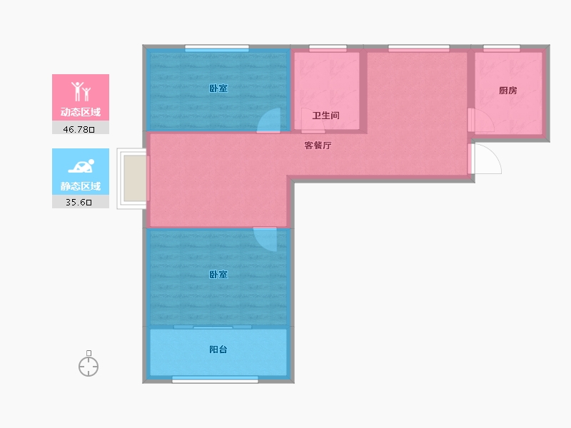 山东省-潍坊市-远大凤凰城-74.01-户型库-动静分区